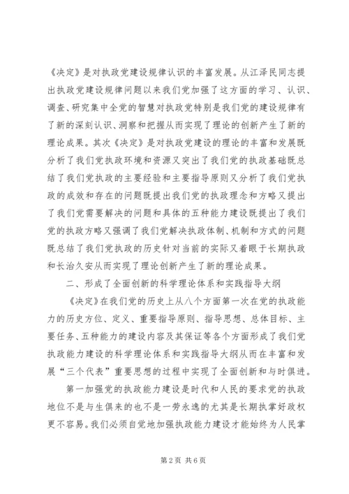 学习十六届四中全会精神思想汇报 (6).docx