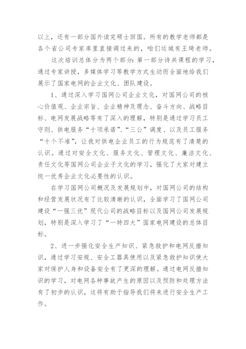 低压电工职业技能培训个人总结.docx