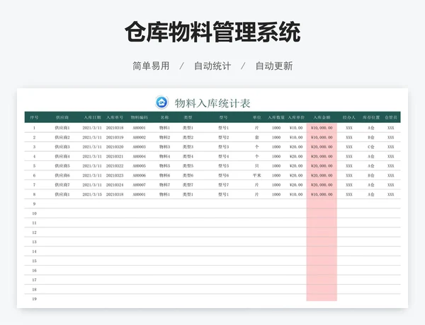 仓库物料管理系统