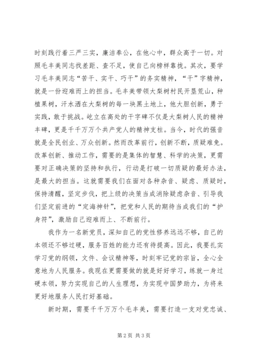 学习毛丰美先进事迹心得体会2篇 (4).docx