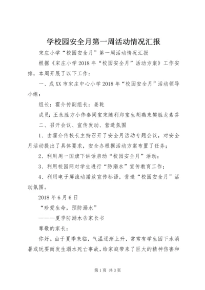 学校园安全月第一周活动情况汇报.docx