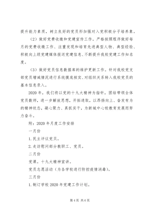 新城中心校XX年党建工作计划.docx