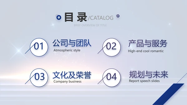 蓝色大气企业公司宣传动态PPT模板