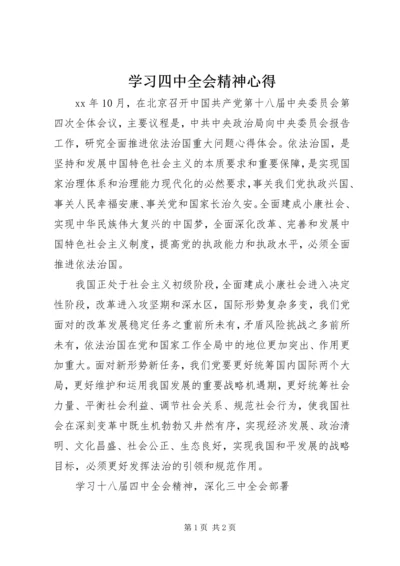 学习四中全会精神心得.docx