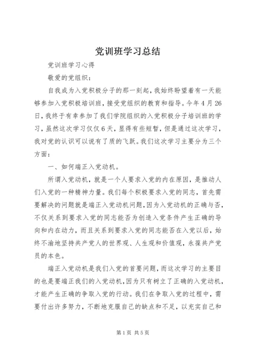 党训班学习总结.docx