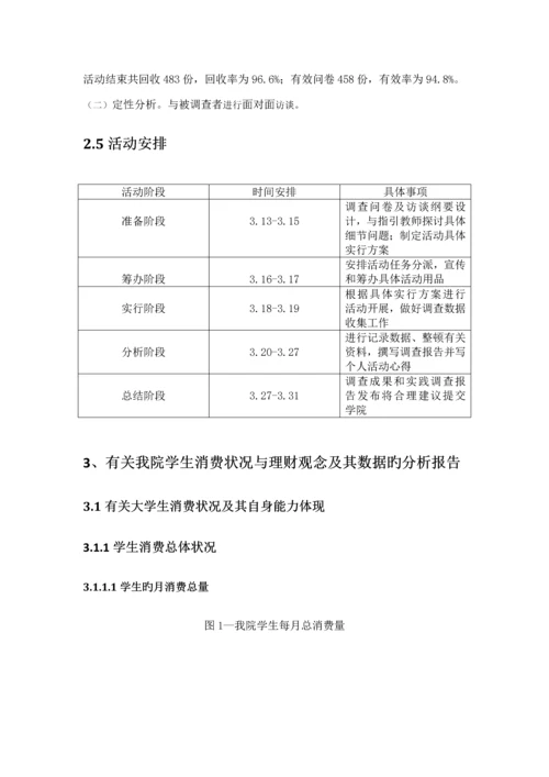 大学生消费状况与理财观念调查汇总报告.docx