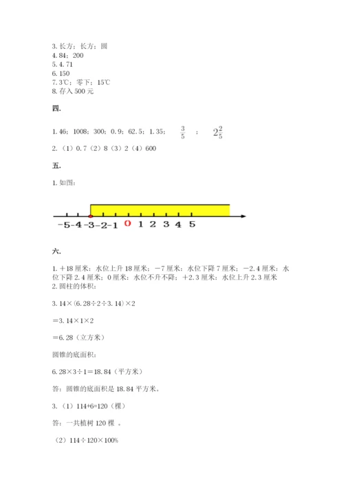 河南省平顶山市六年级下册数学期末考试试卷附答案（b卷）.docx