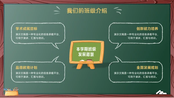 绿色黑板风开学第一课