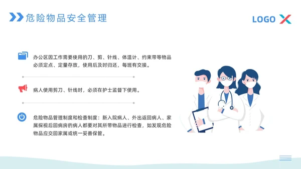 蓝粉色简约病区安全管理PPT模板宣传PPT动态PPT