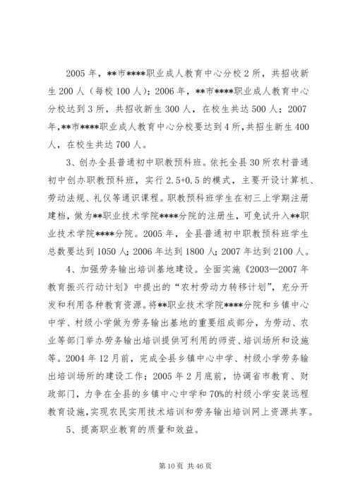 关于加快我县职业教育的对策思考.docx