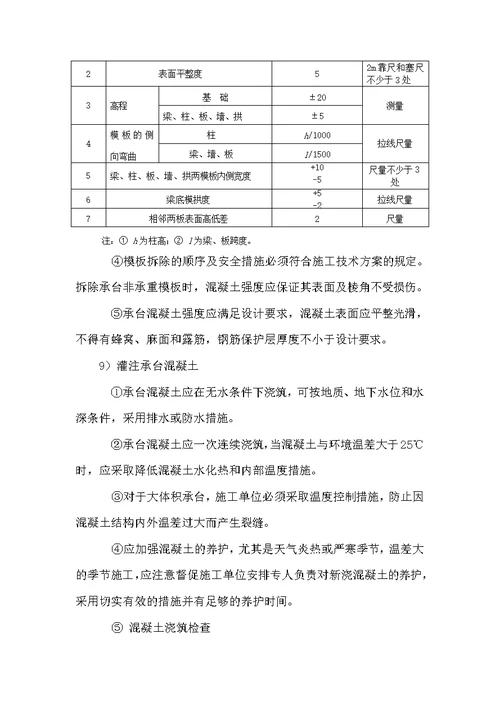 桥梁承台、墩(台)监理实施细则