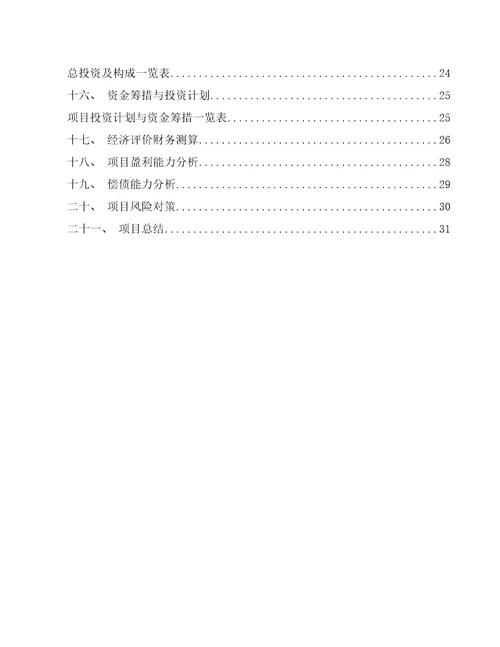 医用新材料项目投资预算报告