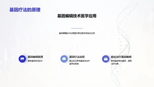 简约风生物医疗教学课件PPT模板