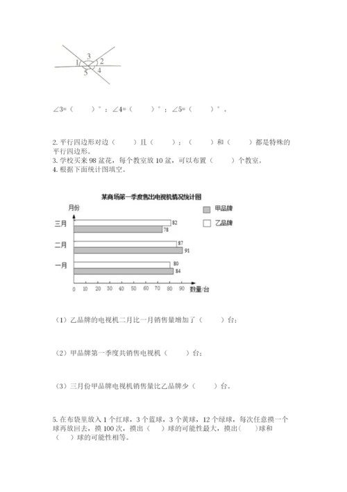 苏教版四年级上册数学期末测试卷【研优卷】.docx