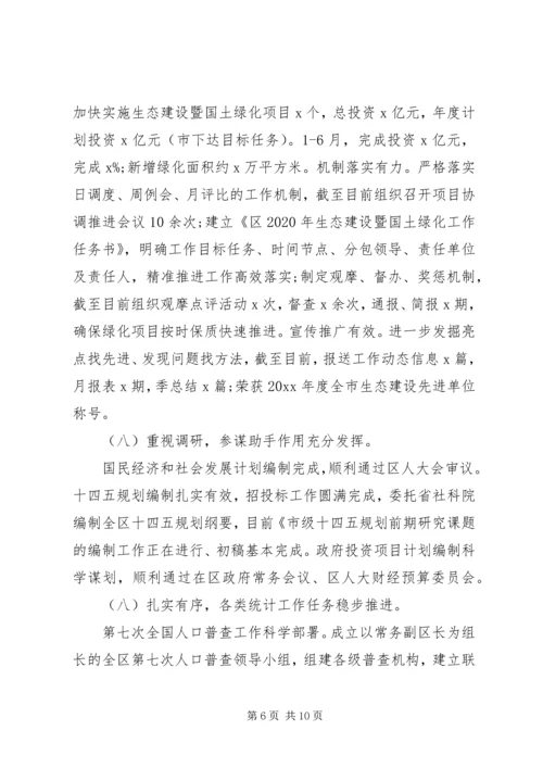 统计局半年总结及计划.docx