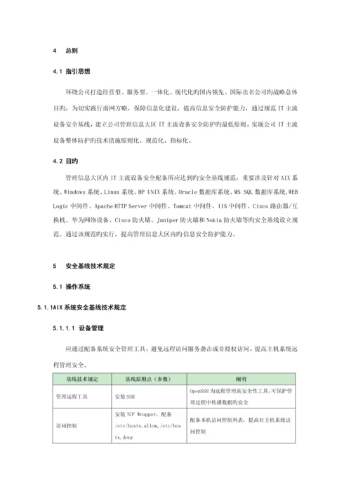 IT主流设备安全基线重点技术基础规范.docx