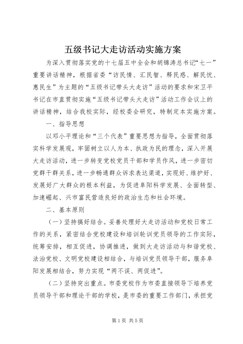 五级书记大走访活动实施方案.docx