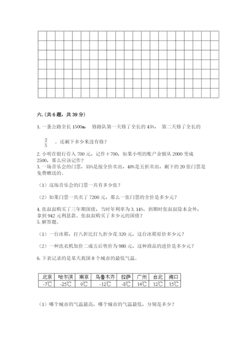 北京版数学小升初模拟试卷含完整答案（全国通用）.docx