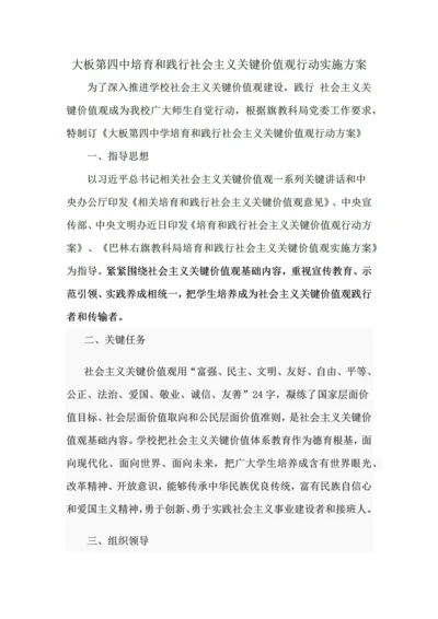 培育和践行社会主义核心价值观行动实施专业方案.docx