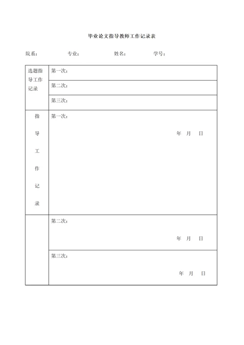 毕业论文格式模板