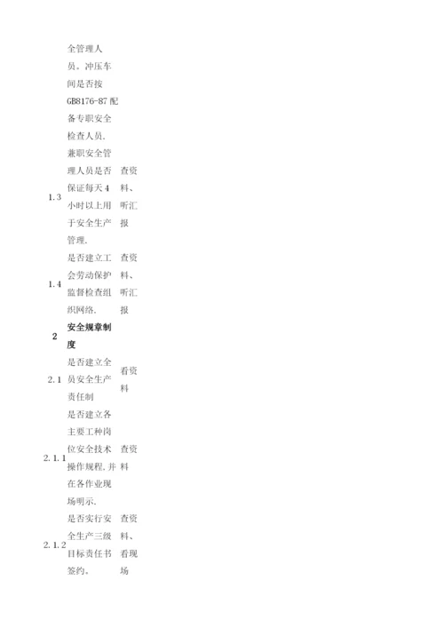 工业企业安全管理检查表.docx