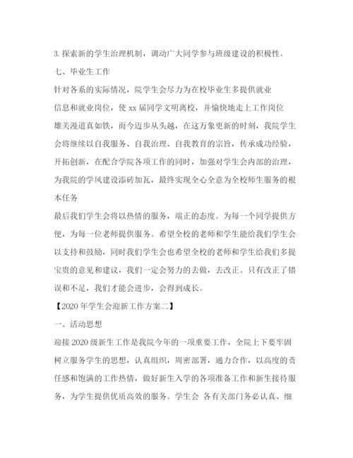 精编之年学生会迎新工作方案.docx