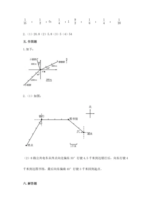 人教版六年级上册数学期中测试卷【能力提升】.docx