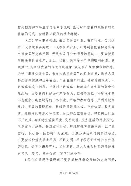 在全市道德领域突出问题专项教育和治理活动工作会议上的讲话.docx