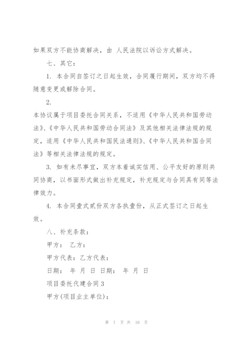 简洁版项目委托代建合同模板.docx