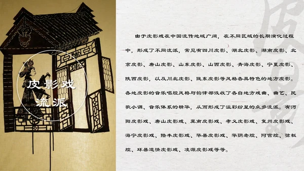 中国物质文化遗产皮影戏PPT模板