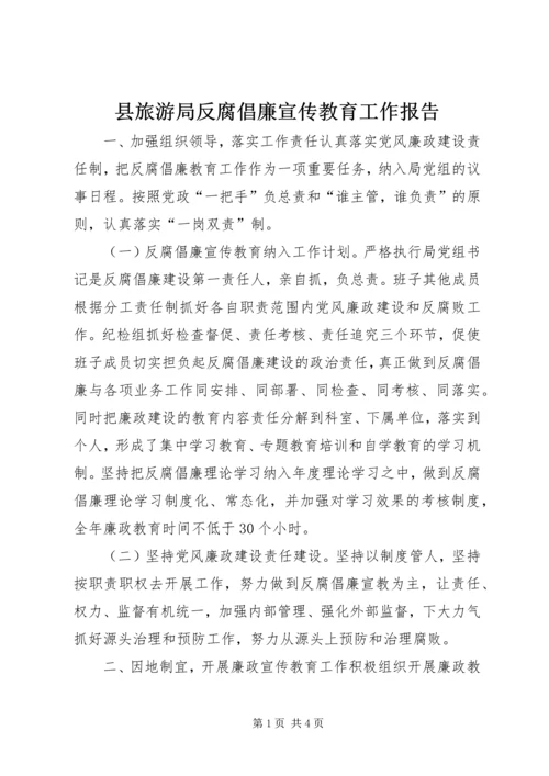 县旅游局反腐倡廉宣传教育工作报告.docx