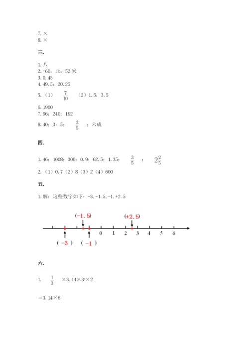 苏教版数学小升初模拟试卷及完整答案一套.docx