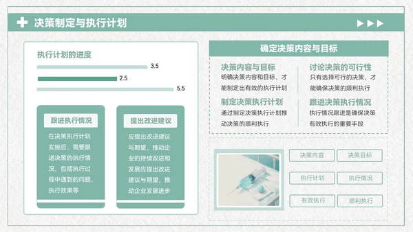 青色清新风医疗企业部门汇报会议PPT模板