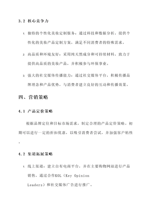 美妆项目营销策略分析方案