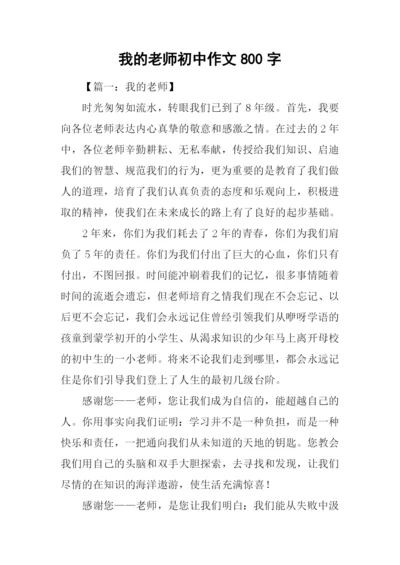 我的老师初中作文800字.docx