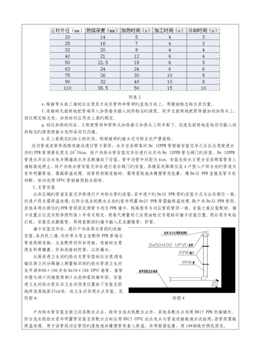 楼层给水系统管道安装技术交底.docx