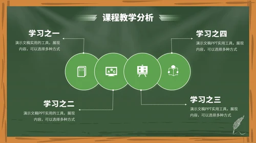 绿色高端教育课件教学开学说课公开课微课比赛讲课大赛汇报述职PPT模板