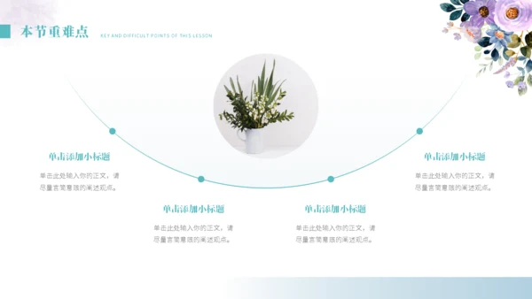 小清新花卉教学模板