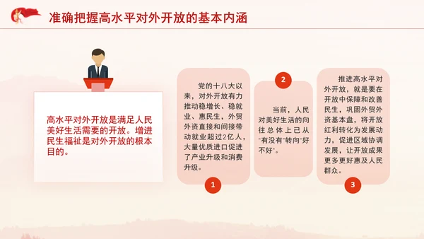 党的二十届三中全会完善高水平对外开放体制机制党课PPT
