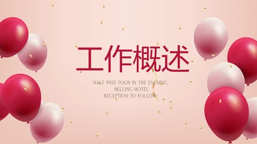 粉色气球活动营销方案销售策划动态PPT模板