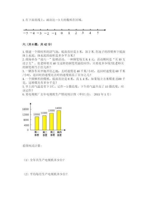 人教版数学六年级下册试题期末模拟检测卷【培优a卷】.docx