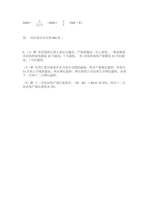 人教版数学小升初模拟试卷及参考答案【综合卷】.docx