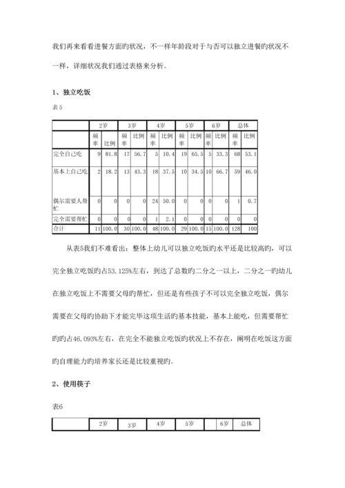 岁幼儿生活自理能力的研究报告.docx