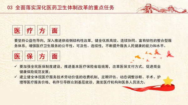 党的二十届三中全会深化医药卫生体制改革专题党课PPT