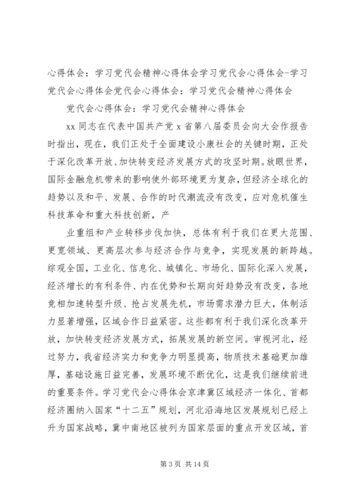 学习党代会心得体会学习党代会心得体会党代会心得体会：学习党代会精神心得体会.docx