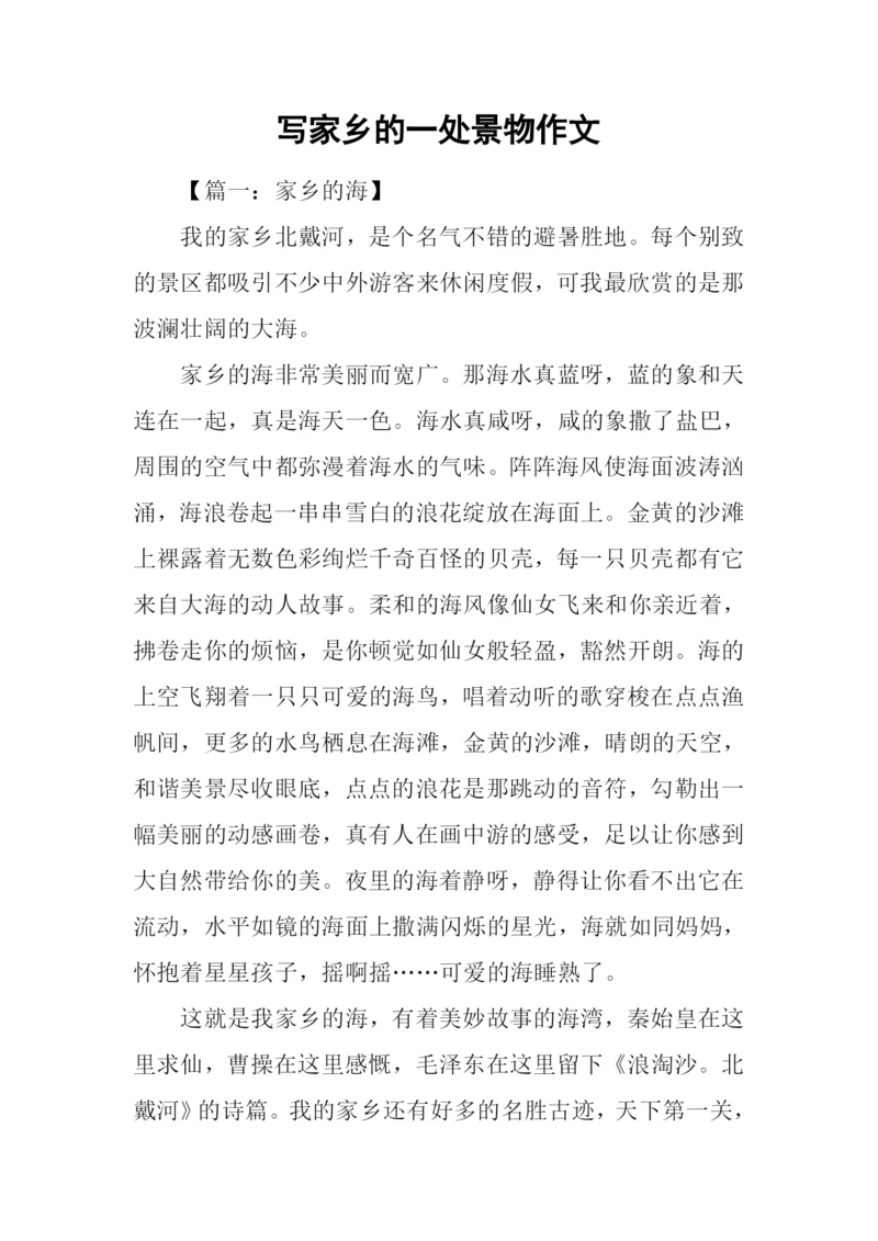 写家乡的一处景物作文.docx