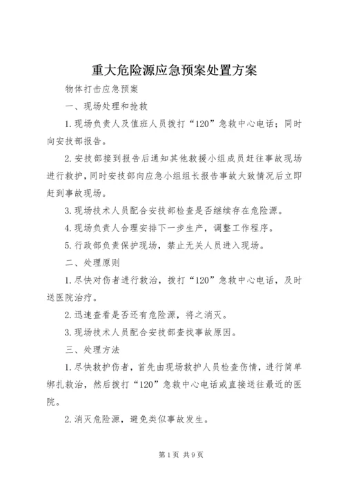 重大危险源应急预案处置方案 (3).docx