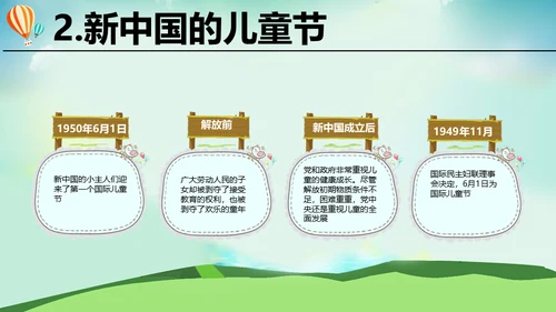 中小学幼儿园六一儿童节介绍通用PPT模板