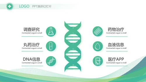 绿色清新医疗医药公司简介动态PPT