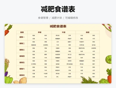 减肥食谱表